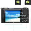 Screen Protector for Sony Alpha ZV-E10 ZVE10 ZV-1F ZV1F ZV-1 II ZV-1 ZVI ZV1II [Not for ZV-E10 II]Camera & Hot Shoe Cover ,ULBTER 0.3mm 9H Hardness Tempered Glass Cover Anti-Scrach Anti-Bubble [3+2 Pack]