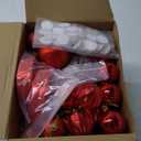 Relaxgiant 36 Pcs Christmas Balls Ornaments for Ceiling, 1.6'' 2.4'' 3.2'' Large Big Shatterproof Christmas Hanging Decorations Balls for Tree Xmas Holiday Party Indoor(Red)