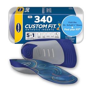 Dr. Scholl’s Custom Fit Orthotics 3/4 Length Arch Support Shoe Inserts - Plantar Fasciitis Relief Insoles for Men and Women, Immediate All-Day Total Lower Body Pain Relief, FSA HSA Eligible, CF340