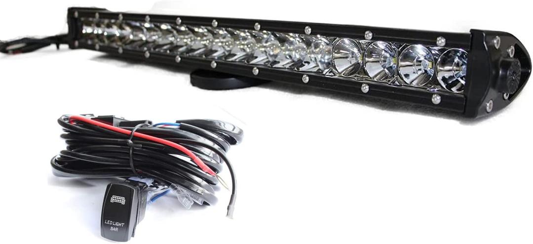 AngelMa Series 25" Inch 120w LED Light Bar Spot Flood Combo Light Bar 12000 Lumens Off Road Car Boat UTV ATV Truck 4WD Lamp 12V 24V Wiring Harness