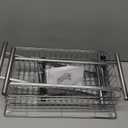 Simple Houseware Stackable 2 Tier Sliding Basket Organizer Drawer, Chrome