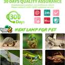 LUCKY HERP 2 Pack Reptile Heat Lamp Bulbs 75W (2nd Gen), Basking Light Bulb for Reptiles & Amphibians, Simulated Natural Sunlight Terrarium Heat Lamps for Bearded Dragon, Lizard, Turtle, Tortoise