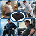 Extra Thick Office Chair seat Cushion, Back and Hip Pads, Non-Slip seat Cushion for Long Hours in wheelchairs/Cars and Dining Chairs. (Black)