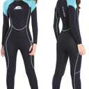 XUKER Women Men Wetsuit 2mm 3mm, Neoprene Wet Suits Front/Back Zip in Cold Water Full Body Dive Suit for Water Sports Large