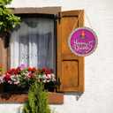 CHDITB Happy Diwali Decoration 3D Front Door Sign(12x12), Indian Festival of Lights Wall Hanging with Rangoli Diyas, Deepavali Themed Door Hanger for Front Door Porch Home Office Party