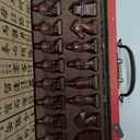Vintage Chinese Terracotta Warrior 32 Chess Set Wood Table Chess Games Gift, 4cm