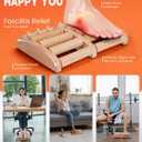 Foot Massager Men Women Gifts: Plantar Fasciitis Relief Relaxing Gifts for Wife Husband Dad Mom Grandpa Grandma Elderly Foot Massage Roller Gift Ideas Useful (Natural Wood)