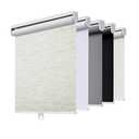Cordless Roller Shades Blackout Blinds for Windows Room Darkening Rolled Up Shades with Spring System, UV Protection Natural Linen Fabric Window Shades Door Blinds for Home, 78" W x 72" H, Linen Cream