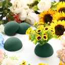 20 Pack Green Decorative Floral Foam for Making Bouquets Half Ball Block Dry Foam Balls Craft Supplies for Artificial Plant Floral Arrangement(3.54 x 1.77 Inch)