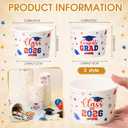 Nuanchu 100 Pack 9 oz Graduation Ice Cream Cups, Congrats Grad Disposable Dessert Bowls, Class 2026 Paper Snack Soup Cups for Hot or Cold Food Graduate Party Supplies(Graduation 2026,Red Blue)