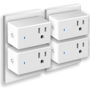 YNF Mini Smart Plug, Compatible with Alexa, Simple Setup with One Voice Command, Voice Control, Remote Control, Group Control, Timer & Schedule, Bluetooth Mesh, Alexa Echo Required （4 Pack mini）