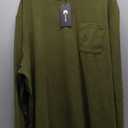 3 Pack Men's Big and Tall Long Sleeve Shirts Thermal Pocket T-Shirt Crew Neck Fleece Top Slim Fit Casual Tee (5X-Large, Black, Gray, Army Green)