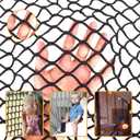 Balcony Netting for Pets，Apartment，Stair，Trampoline，Playground，Child Safety Rope Net，Driveway Net for Kids Safety，Baseball Softball Net Sports Netting (3.3ft×19.8ft, Black)