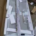 Frameless Sliding Shower Door 56-60 in W x 75 in H,Frameless Shower Door with 5/16" (8mm) Clear Tempered Glass,Silent Soft-Close Design,Brushed Gold