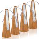 Yoiemivy Portable Fly Fans for Tables to Keep Your Food/Meal Clean for Outdoor, Indoor, Picnic, Dinner and Classroom, Wood Grain, 4 Pack