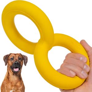 Tug Rings  Indestructible Dog Toy for Aggressive Chewers  Durable Power Chewer Toy  Tough, Heavy Duty Natural Rubber  Safe & Non-Toxic Medium/Large Breed  6.5in