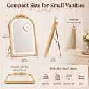 Vintage Makeup Vanity Mirror with 3-Color Lights, 10X, Gold
14"x20" Antique Carved Arch Makeup Mirror with 3 Color Modes, Detachable 10X, Smart Touch, Memory Function for Bedroom