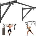 Jusgym Wall Mounted Pull Up Bar, 51"/45" Chin Up Bar with 500LBS Capacity, Strength Training Pull-Up Bars |Joist Mounted |Reinforced Thick Metal Construction