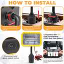 GSQQTE Golf Cart Heater 400W Battery Powered Heater 48V Carbon Fiber Fast Heating Safe Golf Cart Electric Heaters with 360 Degree Adjustable Angle, Golf Cart Accessories for Club Car/ Yamaha/ EZGO