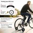 Adjustable Bicycle Training Wheels for Adults, Fit 24" to 28" Bikes, Steel Construction, Black, 1 Pair - Safe and Stable Learning Training Wheels