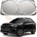 XHRING Windshield Sun Shade Sunshade for Toyota Rav4 1996-2025 Highlander 2001-2025 XSE XLE LE SE Hybrid Limited Platinum Accessories, Foldable Car Front Window Sun Shield Visor