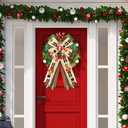 JarThenaAMCS Christmas Wired Edge Ribbons 20 Yard Nutcracker Wrapping Ribbon Xmas Decorative Fabric Ribbon for Wreath Bow Making DIY Crafts Supplies, 2 Rolls