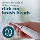 Philips Sonicare 4100 Rechargeable Electric Toothbrush, with Pressure Sensor, 2 Intensity Settings, SmarTimer and QuadPacer, 14-Day Battery Life, White, Model HX3681/23
