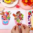 Karenhi 48 Sheets Scented Cupcake Stickers Scratch and Sniff Make a Cupcake Sheet Smelly Make Your Own Mix and Match Dessert Stickers for Kids DIY Baking Birthday Party Favors Craft Reward Supplies