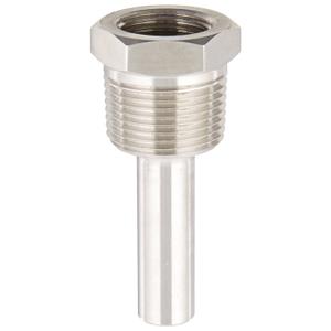 PIC Gauges TW-SS02-23S2 316 SS Standard Thermowell for Industrial Bimetal Thermometers, Stepped Style, 2-1/2" Stem Length, 1/2" NPT x 3/4" NPT, 0.260" Bore Diameter
