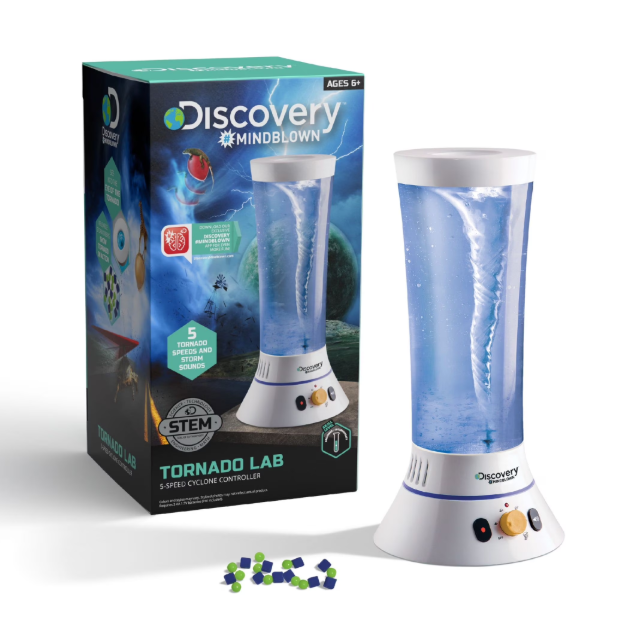 Discovery™ Tornado Lab, 5Speed Cyclone Controller, Educational Learning Activity Kit, Fun and Exciting Toy, STEM Experiment Set for Boys, Girls, Kids Ages 6+