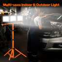 21000 Lumen Work Lights with Stand, 3 Adjustable Head LED Work Light, with Adjustable and Foldable Tripod Stand, Waterproof Lamp with Individual Switch with 6500 Kelvin Color Temperature