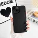 NITITOP Compatible with iPhone 15 Case Cute Aesthetic Little Polka Dots Pattern Design for Women Men Girls Soft TPU Shockproof Stylish Full Camera Protective Phone Cover - Black