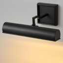 Black Dimmable Art Picture Light: 12" Brass Hardwired Display Wall Lights - Vintage Art Decor Sconce Lighting Over Pictures Frame - Linear Artwork Light for Gallery Museum Painting E26 Bulbs Included