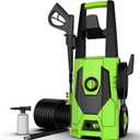 AgiiMan Electric Pressure Washer - 4800PSI Max 3.2 GPM Power Washer with 35FT Power Cord, 20FT Hose, Soap Tank, High Pressure Washer Electric Powerd Car Cleaning for Garden, Patios, Yard, Green