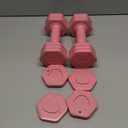 Adjustable Dumbbell Set, 4 in 1 Free Weights Dumbbells Set for Women, Weights for Women at Home, 2lb 3lb 4lb 5lb with TPU Soft Rubber Handle for Home Gym Exercise Training (Pink)