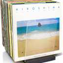 Premium Vinyl Record Rack - a Mid-Century Style Record Holder for Albums, 60-70 LP Capacity - Complements Any Record Player (Black)