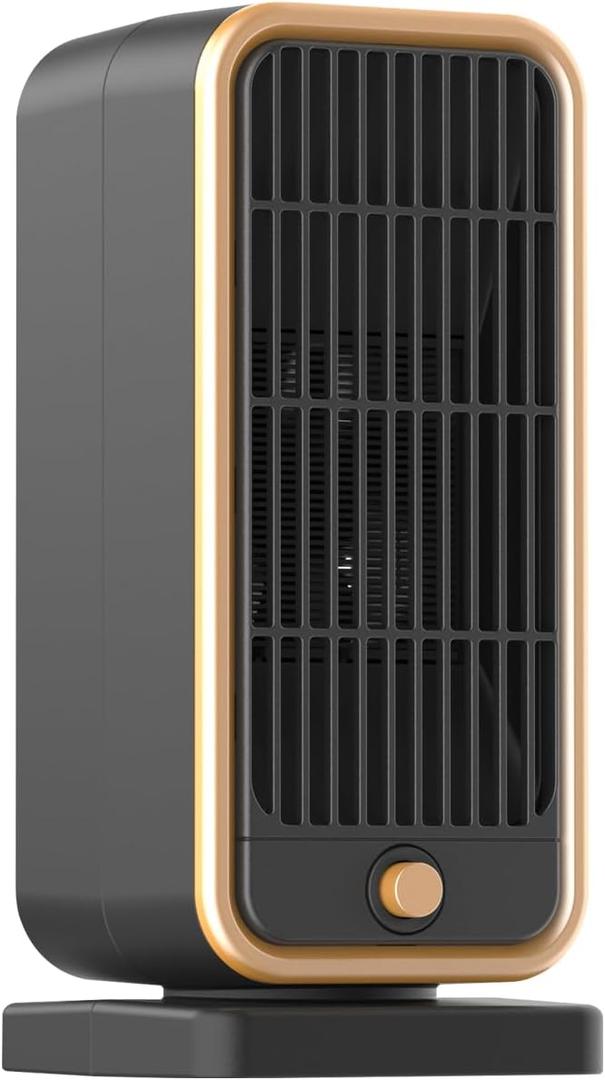 500W Portable Space Heater With Tip-Over Protection, 110V | Heats in 3 Seconds, Plus Overheat Protection for Safe Personal Use, Suitable for Bedroom, Office, Home, with Plug