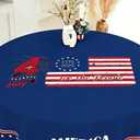 250 Anniversary Decorations Tablecloth Washable Round 70x70 Inch 250th Anniversary 1776-2026 Tablecloth 250 Years of Freedom Patriotic 4th of July Table Cloth