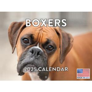 Boxer Calendar 2025 Boxer Dog Gifts Monthly Wall Calender 12 Month | American Made In The USA