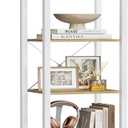 VASAGLE 6-Tier Bookshelf, Bookcase with Steel Frame, Book Shelf for Living Room, Home Office, Study, 11.8 x 15.7 x 73.2 Inches, Industrial Style, Honey Brown and Cloud White ULLS101K02