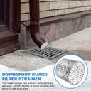 PATIKIL Gutter Guard Filter 4"-3.3", 3 Pack PVC Termination Cap Mesh Screen Vent Cover Stainless Steel Conical Exhaust Pipe Cover Guard Filter Strainer for Downspout Silver