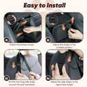 QUMY Dog Car Seats for Small Dogs Up to 11lbs, Portable Center Console Dog Booster Seat, Multi-Purpose Puppy CarSeat with Adjustable Safety Belt, Travel Pet Car Carriers for Small Dogs and Cat, Black