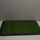 Ottomanson Artificial Grass Puppy Potty Training Pad with Tray, 15" x 30" Reusable Pee Pad for Small Pets and Dogs