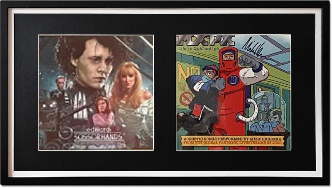 Double Album Frame 19x34 inch Double Vinyl Record Frame and Displays Two 12.5 Inch Vinyl Records Art, Can be Hanging Horizontally or Vertically to Showcase Your Record Style, Black, 33.9''L x 18.9''W x 1.2'' H