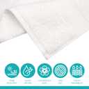 Pleasant Home Bath Towels Set of 6 (24 x 50) 100% Cotton, 515 GSM | Lightweight, Soft & Highly Absorbent Luxury Towels for Bathroom | for Gym, Pool & Spa | 6 Pack, White