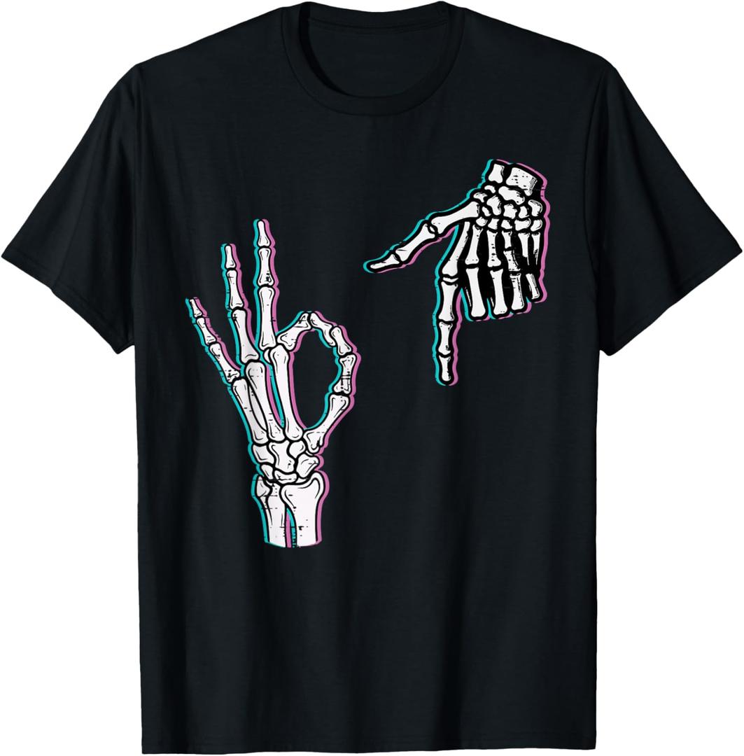 Skeleton 67 Meme Funny Halloween Boys Girls Youth Teen Kids T-Shirt, Large, Black 