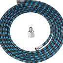 SAGUD Airbrush Hose 10 Foot Nylon Braided Air Hose with 1/8 Size On Both End and Adapter 1/8 male - 1/4 female for Most Airbrush Paint Kit