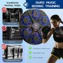 Music Boxing Machine for Adults, Wall Target Punching Workout with Boxing Gloves, Bluetooth Smart Boxing Training Machine Suitable for Home,Office,Gym, 12 Modes & 12 Speeds