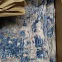 RELEANY Washable Area Rugs 5'x7' Non-Slip Modern Abstract Soft for Living Room Entryway Bedroom Nursery, Print Pattern, Blue Grey Navy Gray