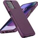 FNTCASE for Motorola Moto G-Stylus-5G-2023 Case: Dual Layer Shockproof Protective Phone Cover | Anti Slip Textured Back | Military Protection Bumper | Soft Slim Lightweight Rugged Burgundy
